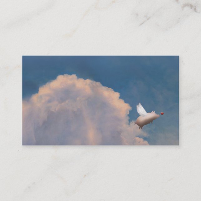 cartões de visitas do porco do vôo (Frente)