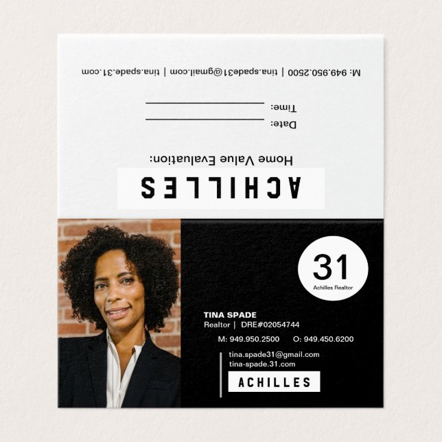 Cartões de visitas do Realtor (Exterior Desdobrado)