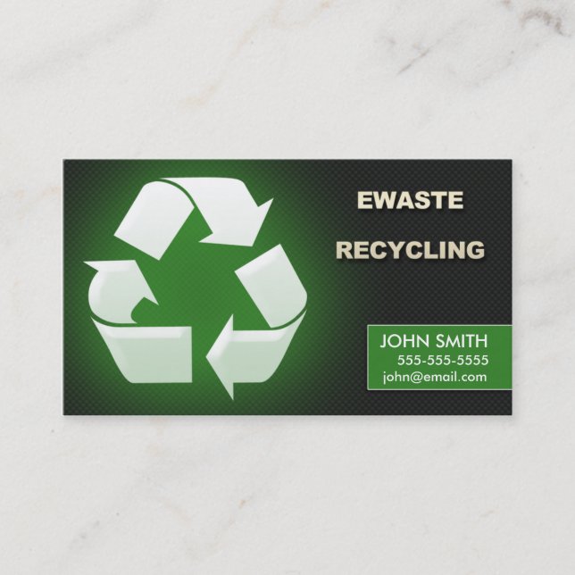 Cartões de visitas do reciclagem de Ewaste - (Frente)