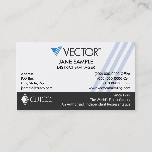 Cartões de visitas do representante & do gerente (Frente)