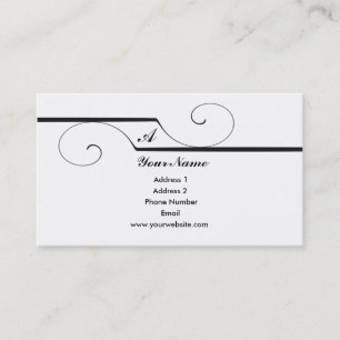 Cartões de visitas do rolo do monograma