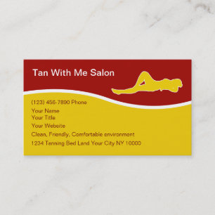 Cartões de visitas do salão de beleza Tanning