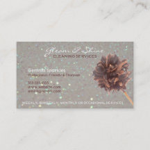 Cartões de visitas do Serviço de Limpeza