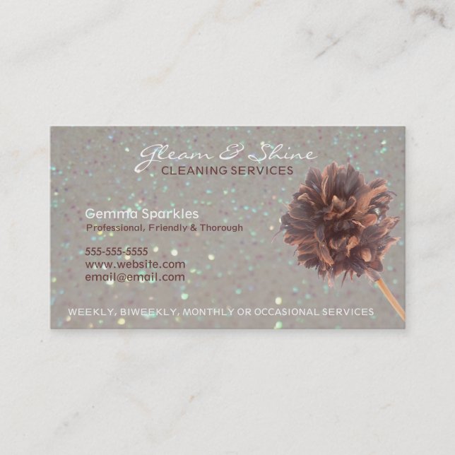 Cartões de visitas do Serviço de Limpeza (Frente)