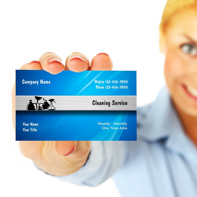 Cartões de visitas do Serviço de Limpeza (Criador carregado)