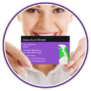 Cartões de visitas do Serviço de Limpeza Moderna d