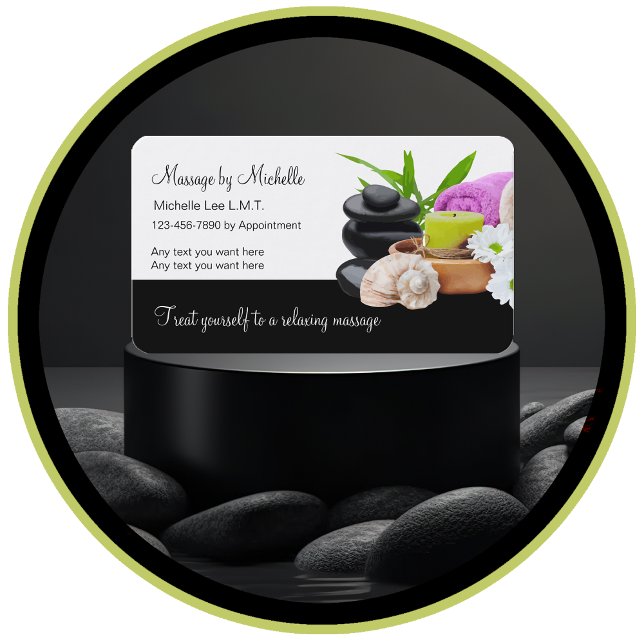 Cartões de visitas do Serviço de Massagem Clássica (Criador carregado)