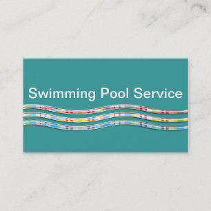 Cartões de visitas do Serviço de Piscina