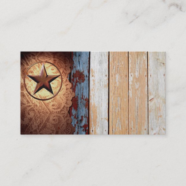 Cartões de visitas do sudoeste da estrela de Texas (Frente)