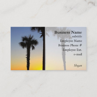 Cartões de visitas do Sunset Palm Tree