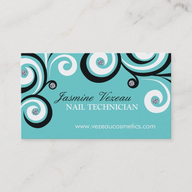 Cartões de visitas do técnico do prego (Frente)