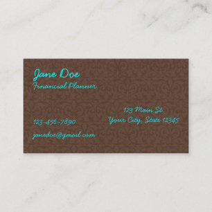 Cartões de visitas do teste padrão de Brown e de