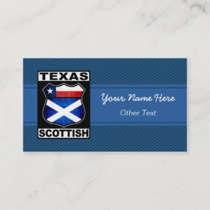 Cartões de visitas do Texas Scottish American Cust