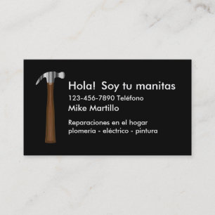 Cartões de visitas do trabalhador manual da líng