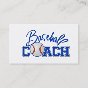 Cartões de visitas do treinador de basebol