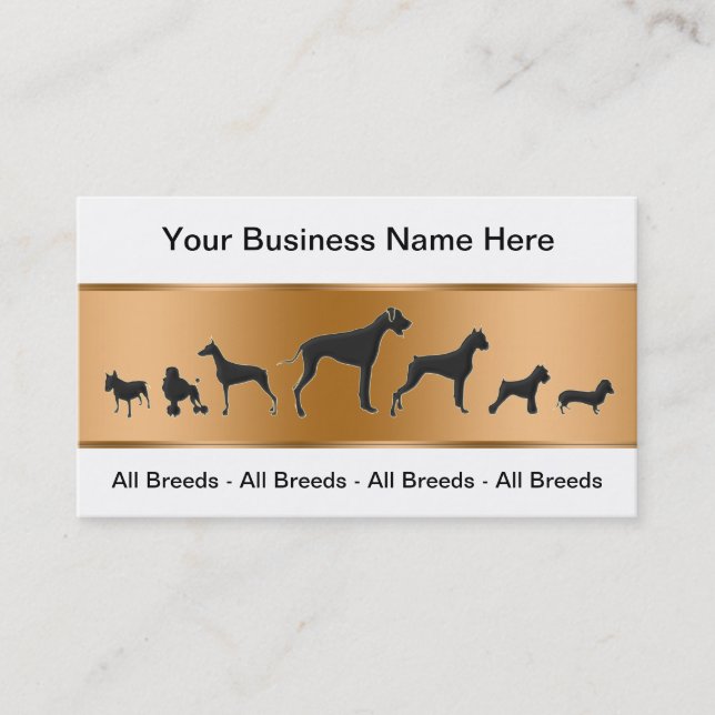 Cartões de visitas do treinamento do cão (Frente)