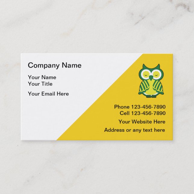 Cartões de visitas do tutor do professor (Frente)