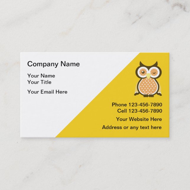 Cartões de visitas do tutor do professor (Frente)