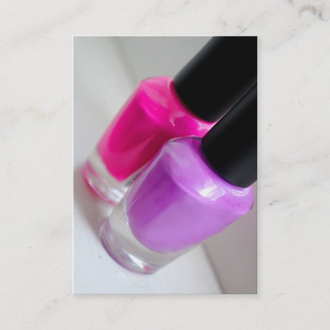 Cartões de visitas do verniz para as unhas (Frente)