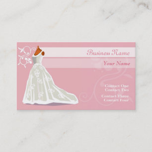 Cartões de visitas do vestido de casamento