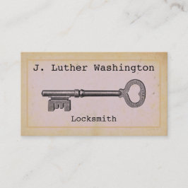 Cartões de visitas do Vintage Locksmith Profession