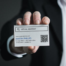 Cartões de visitas do Virtual Assistant com código