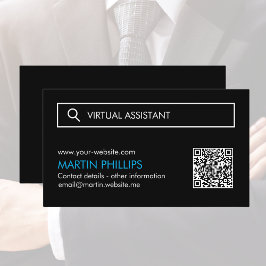 Cartões de visitas do Virtual Assistant com código