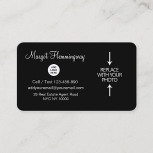 Cartões de visitas dos bens imobiliários da foto