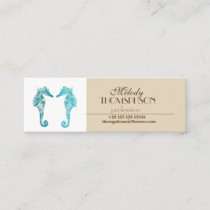 Cartões de visitas dos cavalos marinhos