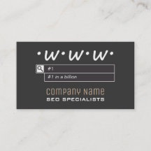 Cartões de visitas dos consultantes de SEO