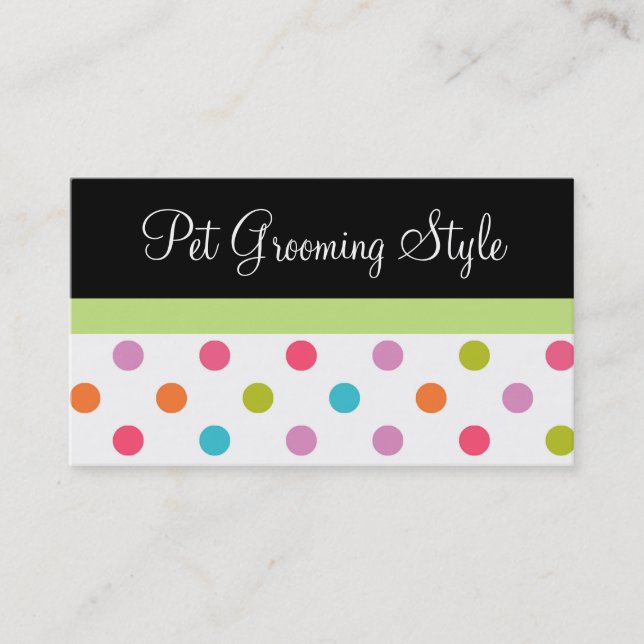 Cartões de visitas dos cuidados dos animais de (Frente)