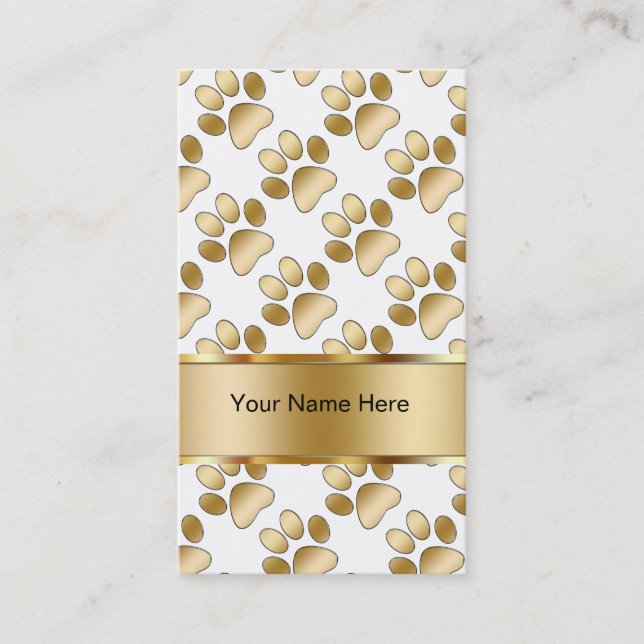 Cartões de visitas dos cuidados dos animais de (Frente)