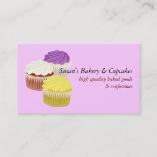 Cartões de visitas dos cupcakes