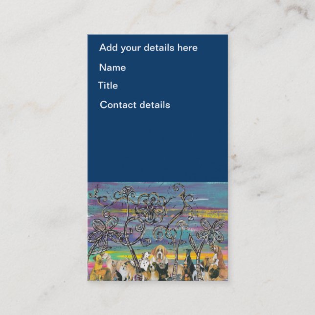 Cartões de visitas dos dias do Doggy (Frente)