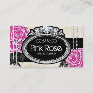 Cartões de visitas dos rosas do vintage