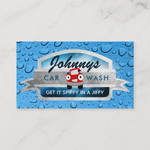 Cartões de visitas dos slogan do lavagem de carro