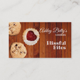 Cartões de visitas dos slogan dos biscoitos