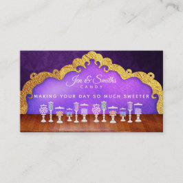 Cartões de visitas dos slogan dos doces