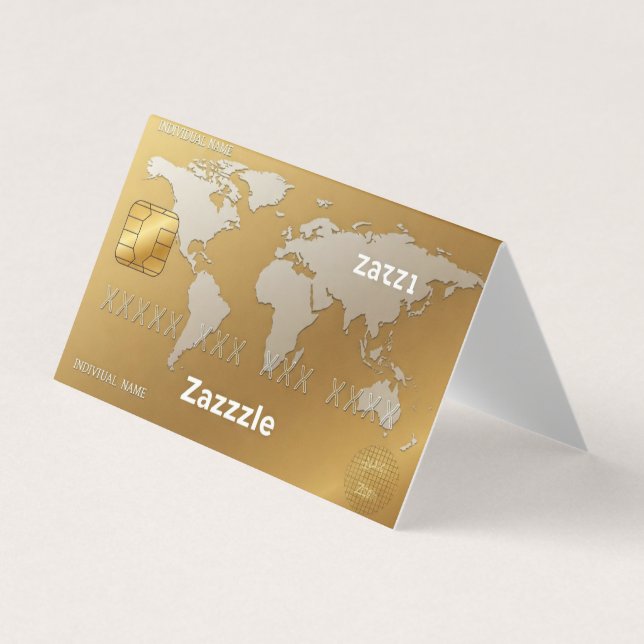 Cartões de visitas Dourado Premium Horizontal (Frente)