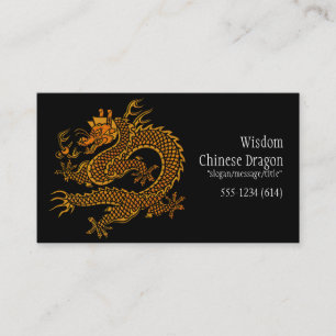 Cartões de visitas dourados chineses asiáticos d