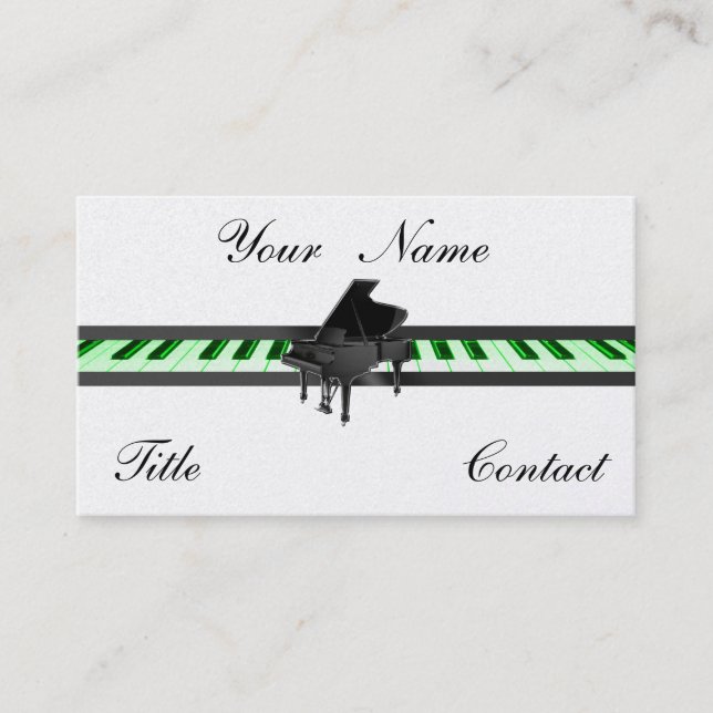 Cartões de visitas dourados Dourados do piano de (Frente)