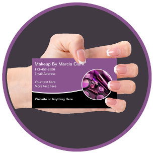 Cartões de visitas Editáveis do Artista de Makeup 