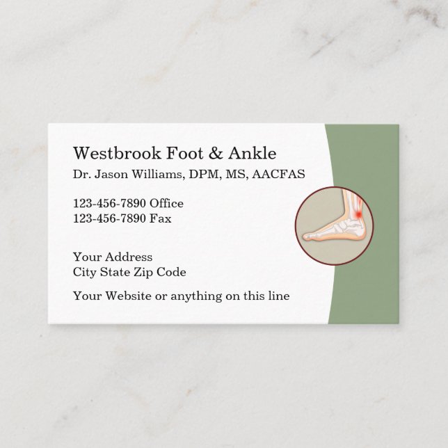 Cartões de visitas Editáveis Modernos (Frente)