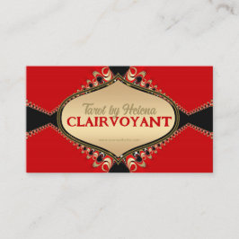 Cartões de visitas Elegante Tarot Barroco Vermelho