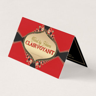 Cartões de visitas Elegante Tarot Barroco Vermelho