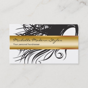 Cartões de visitas elegantes da beleza do cabelo