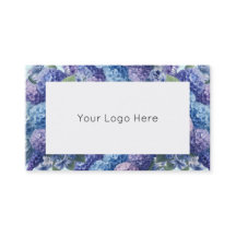 Cartões de visitas elegantes de Hydrangea azul e r