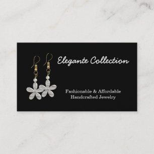 cartões de visitas elegantes de joalharia artesana