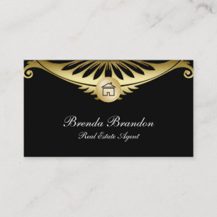 Cartões de visitas elegantes do corretor de