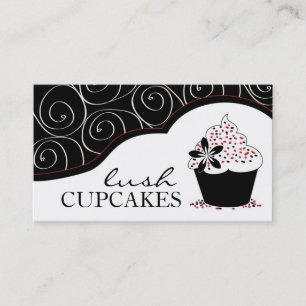 Cartões de visitas elegantes do cupcake